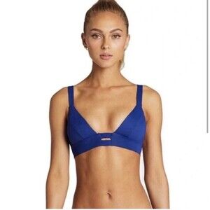 Vitamin A Neutra Bralette Bikini Top Cobalt Blue Swimwear Womens M 8 Primary